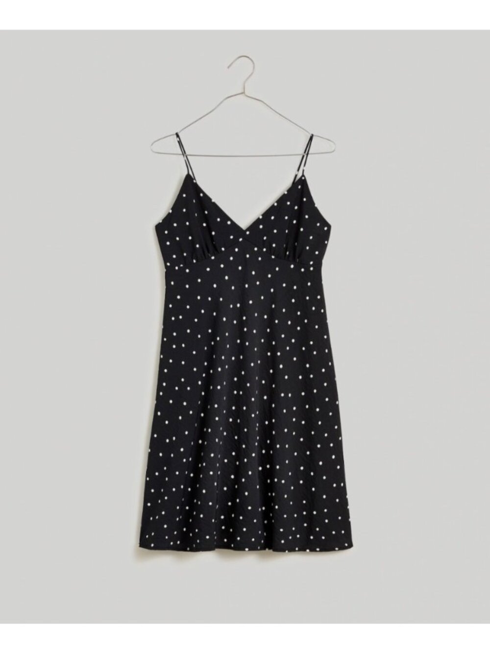 Madewell Layton Mini Slip Dress Black White Polkadot Size 0 Date Night